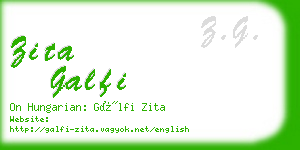 zita galfi business card